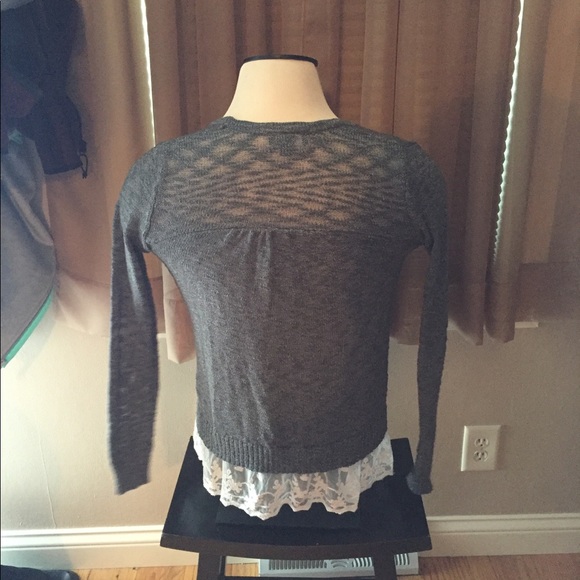 Juniors Gray Cardigan - Picture 3 of 4